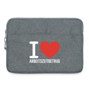 I Love Working Time Fraud No Crime Job Office - Laptop bag 15" - heather grey - Front