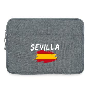 Séville Espagne Drapeau - Sacoche pour ordinateur portable 15 pouces - gris chiné - Devant