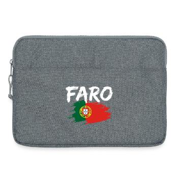 Faro Portugal Flag - Laptop bag 15" - heather grey - Front