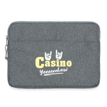 Joueur de casino - Sacoche pour ordinateur portable 15 pouces - gris chiné - Devant