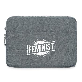 Feminist - Feminism Logo T-Shirt - Laptop bag 15" - heather grey - Front