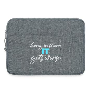 Tiens bon, ça empire. Drôle de plaisir. Dire - Sacoche pour ordinateur portable 15 pouces - gris chiné - Devant