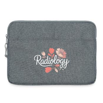 RadFlora Radiologie Blüten - Laptoptasche 15" - Grau meliert - Vorne