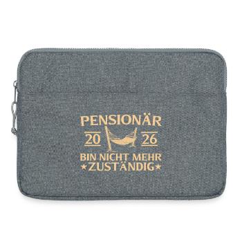 Pensioner 2026 Farewell Gift Civil Servant - Laptop bag 15" - heather grey - Front