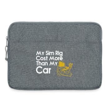 Sim-Rig kostete mehr als mein Auto - Laptoptasche 15" - Grau meliert - Vorne