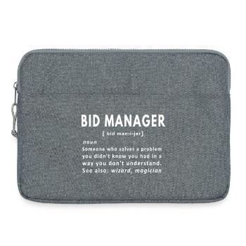 Definition von Bid Manager lustiger Substantiv - Laptoptasche 15" - Grau meliert - Vorne