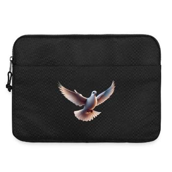Colombe blanche en vol - Sacoche pour ordinateur portable 15 pouces - noir - Devant