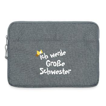 Ich werde Große Schwester - Laptoptasche 15" - Grau meliert - Vorne