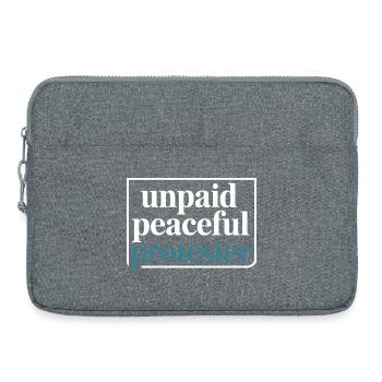 Unpaid Peaceful Protester Activist Saying Demo - Laptop bag 15" - heather grey - Front