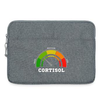 Funny Low cortisol Hilarious Stress Free Cortisol - Sacoche pour ordinateur portable 15 pouces - gris chiné - Devant