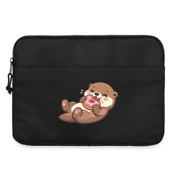 Kuschelbär mit Donut - Laptoptasche 15" - Schwarz - Vorne