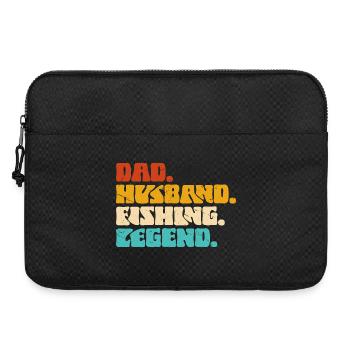 Papa Ehemann Angler Legende - Laptoptasche 15" - Schwarz - Vorne