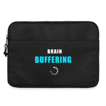 Brain Buffering Shirt - Funny Overthinking Shirt - Laptop bag 15" - black - Front