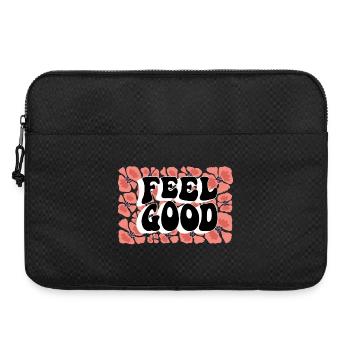 Feel Good Floral Motif - Laptop bag 15" - black - Front
