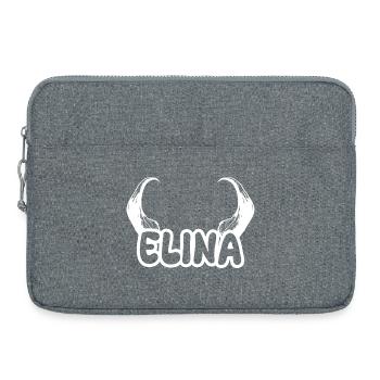 ÉLINA - Sacoche pour ordinateur portable 15 pouces - gris chiné - Devant
