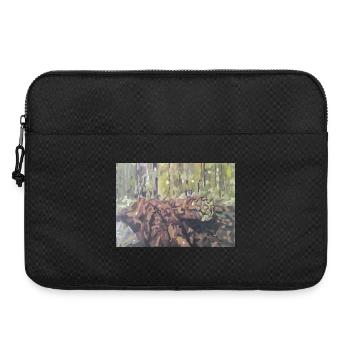 Baumstämme im Wald – eine impressionistische Landschaft - Laptoptasche 15" - Schwarz - Vorne