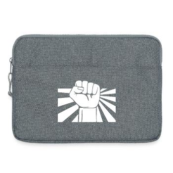 faust widerstand resist aufstand kampf-sport - Laptoptasche 15" - Grau meliert - Vorne