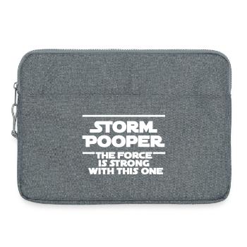 Stormpooper the force is strong with this one baby - Laptoptasche 15" - Grau meliert - Vorne
