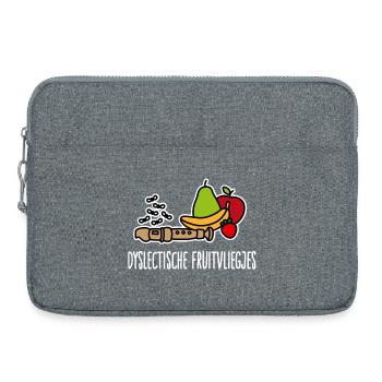 Dyslexic fruit flies dyslexia recorder - Laptop bag 15" - heather grey - Front