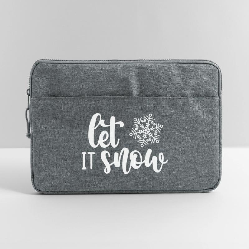 Winter Snowflake Script Typography Laptop bag 15"