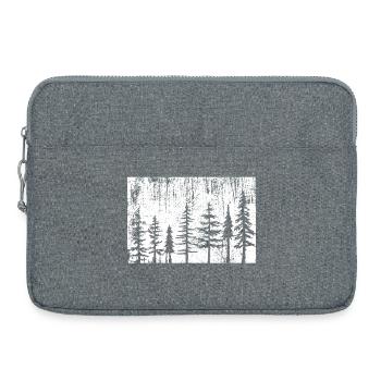 Silhouette Forêt Monochrome - Sacoche pour ordinateur portable 15 pouces - gris chiné - Devant