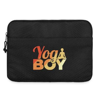 Funny Yoga Boy - Laptop bag 15" - black - Front
