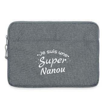 Surprising Message I'm a great Nanou - Laptop bag 15" - heather grey - Front