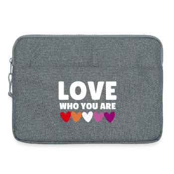 Lesbian. Love who you are - Laptop bag 15" - heather grey - Front