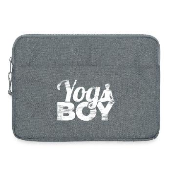 Garçon de yoga - Sacoche pour ordinateur portable 15 pouces - gris chiné - Devant