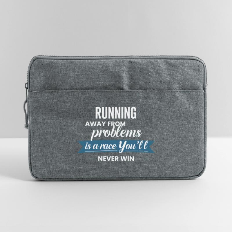 Fleeing from problems is not a solution Laptop bag 15"