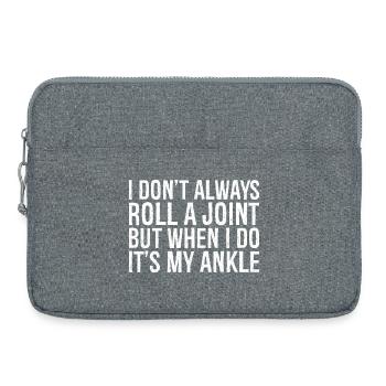 I don't always roll a joint but when I do it's - Laptop bag 15" - heather grey - Front