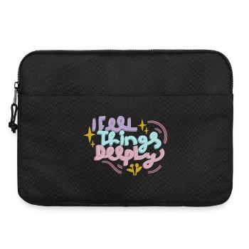 Ressentez profondément le pastel - Sacoche pour ordinateur portable 15 pouces - noir - Devant