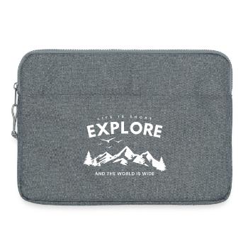 Explore Adventure Zitat - Laptoptasche 15" - Grau meliert - Vorne