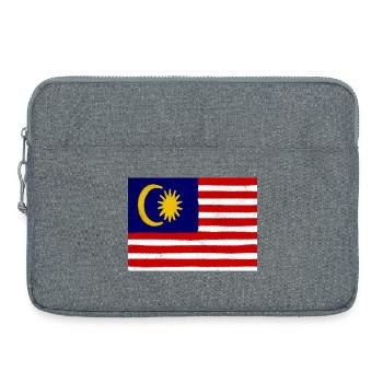 Drapeau de la Malaisie - Sacoche pour ordinateur portable 15 pouces - gris chiné - Devant
