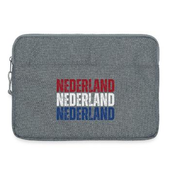 Drapeau des Pays-Bas, j’adore les Pays-Bas - Sacoche pour ordinateur portable 15 pouces - gris chiné - Devant