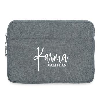 Le karma gouverne le yoga - Sacoche pour ordinateur portable 15 pouces - gris chiné - Devant