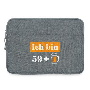 Ich bin 59 plus Bier 60. Geburtstag - Laptoptasche 15" - Grau meliert - Vorne