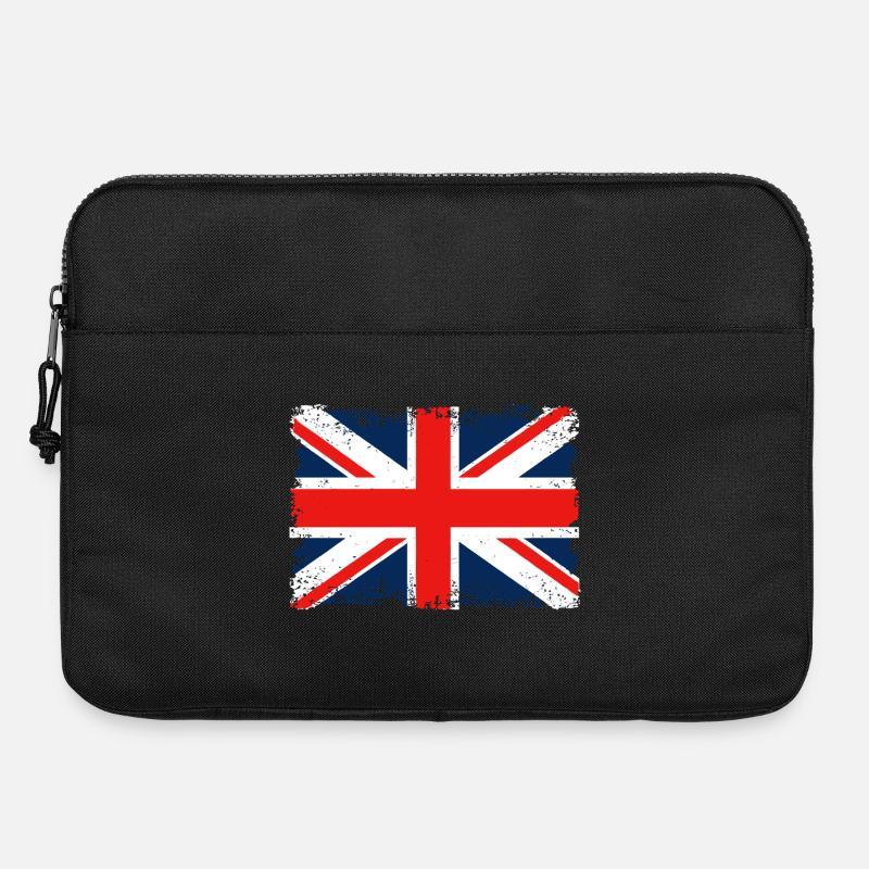 Distressed Union Jack Flagge - Laptoptasche 15" - Schwarz