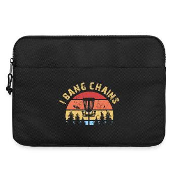 Disc golf Discgolf I Bang Chains Drôle de dicton - Sacoche pour ordinateur portable 15 pouces - noir - Devant