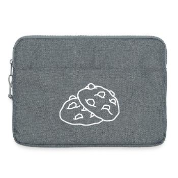 Chocolate Cookie Sketch – Cute Minimalist Design - Laptop bag 15" - heather grey - Front