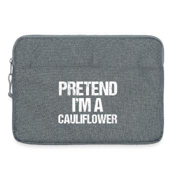 Faites semblant d’être un costume d’halloween paresseux de chou-fleur - Sacoche pour ordinateur portable 15 pouces - gris chiné - Devant