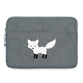 Style minimaliste du renard polaire des neiges mignons - Sacoche pour ordinateur portable 15 pouces - gris chiné - Devant