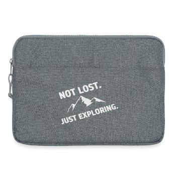Wandern Berge Trekking Wanderer Outdoor Natur Wald - Laptoptasche 15" - Grau meliert - Vorne