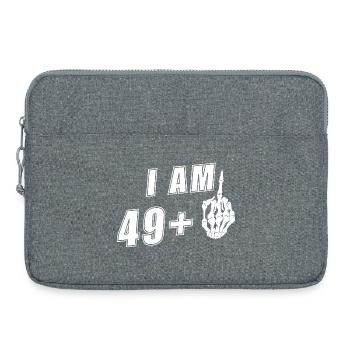 50. Geburtstag Frau 50er 50ter Ich bin 49+ plus - Laptoptasche 15" - Grau meliert - Vorne