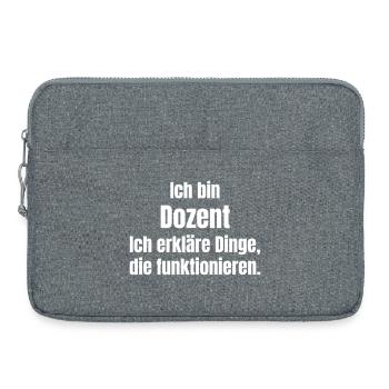 Ich bin Dozent – Dinge erklären - Laptoptasche 15" - Grau meliert - Vorne