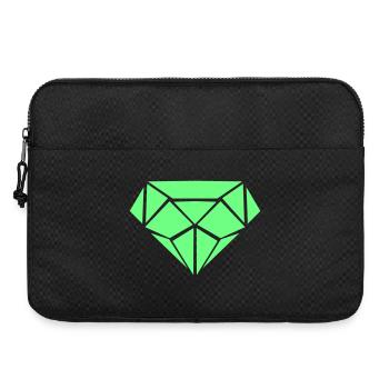 Green Diamond Geometry - Laptop bag 15" - black - Front