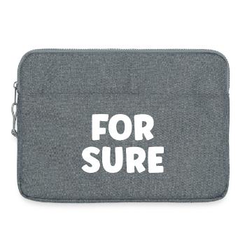 FOR SURE - Sacoche pour ordinateur portable 15 pouces - gris chiné - Devant