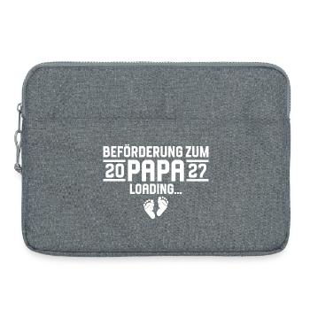 Promotion au poste de papa 2027 - Sacoche pour ordinateur portable 15 pouces - gris chiné - Devant