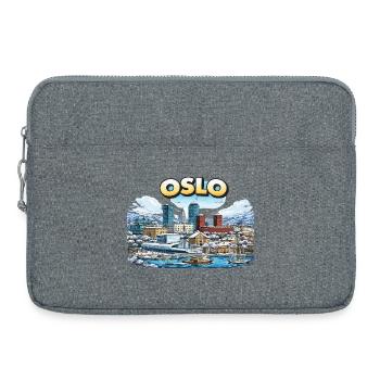 Oslo City - Sacoche pour ordinateur portable 15 pouces - gris chiné - Devant