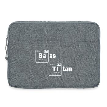 Bass Titan Periodensystem Elemente Nerd - Laptoptasche 15" - Grau meliert - Vorne